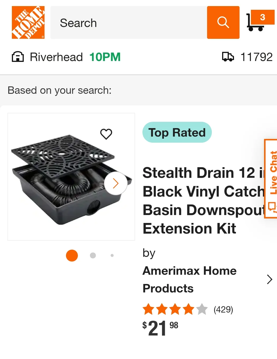Stealth Drain 9 inch Black Vinyl Catch Basin thumbnail