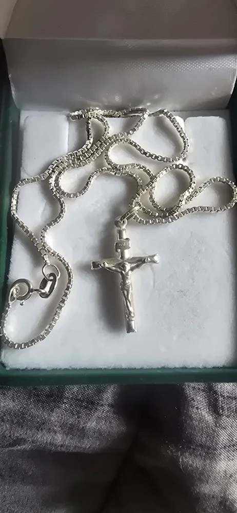 Silver Cross Pendant Necklace thumbnail