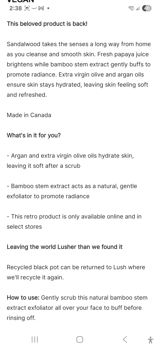 Lush Smuggler's Soul Face and Body Scrub 100g - photo 2