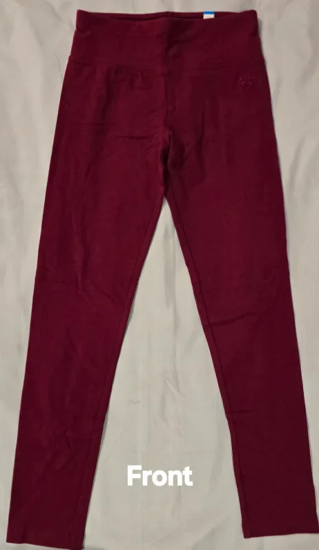 NEW! Girls Justice Burgundy Leggings - Size 10 Youth thumbnail
