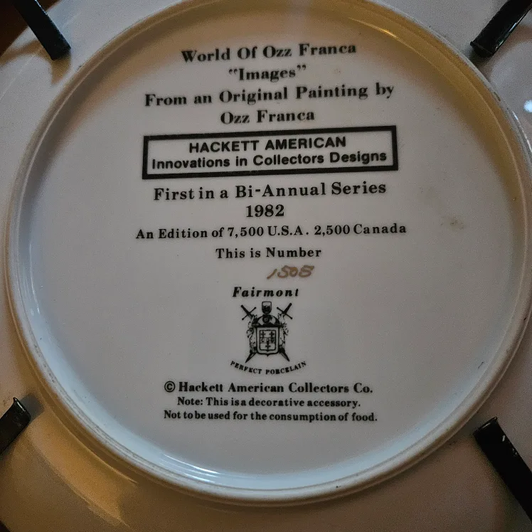 VTG 82s World Of Ozz France Round Plate image indicator(3)