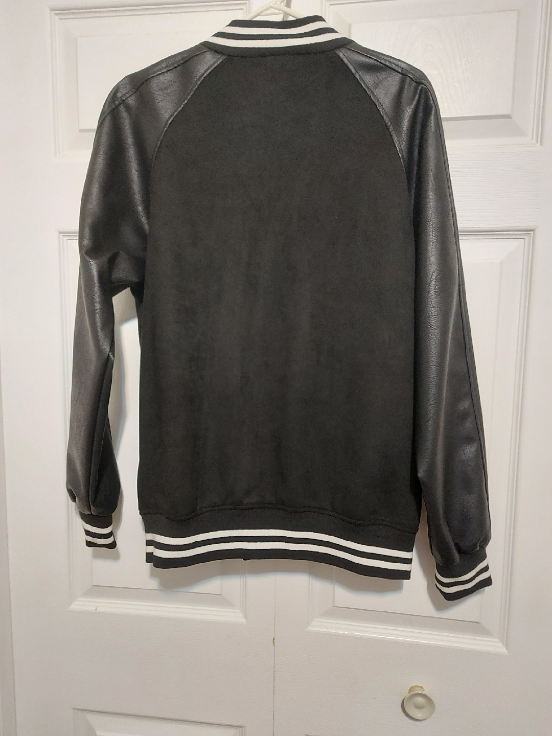 Black Varsity Jacket, Size Unknown - photo 2