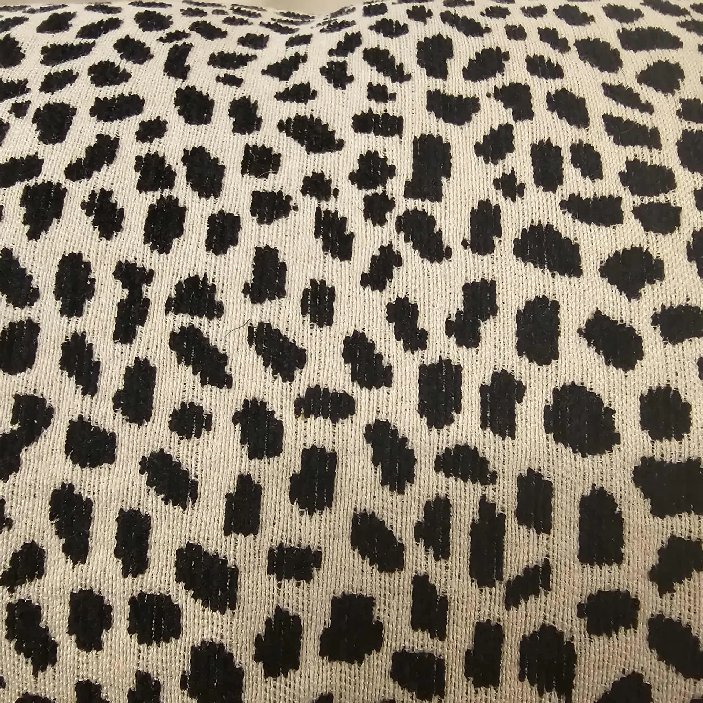 White and Black Rectangle Leopard Print Decor Pillow image indicator(3)