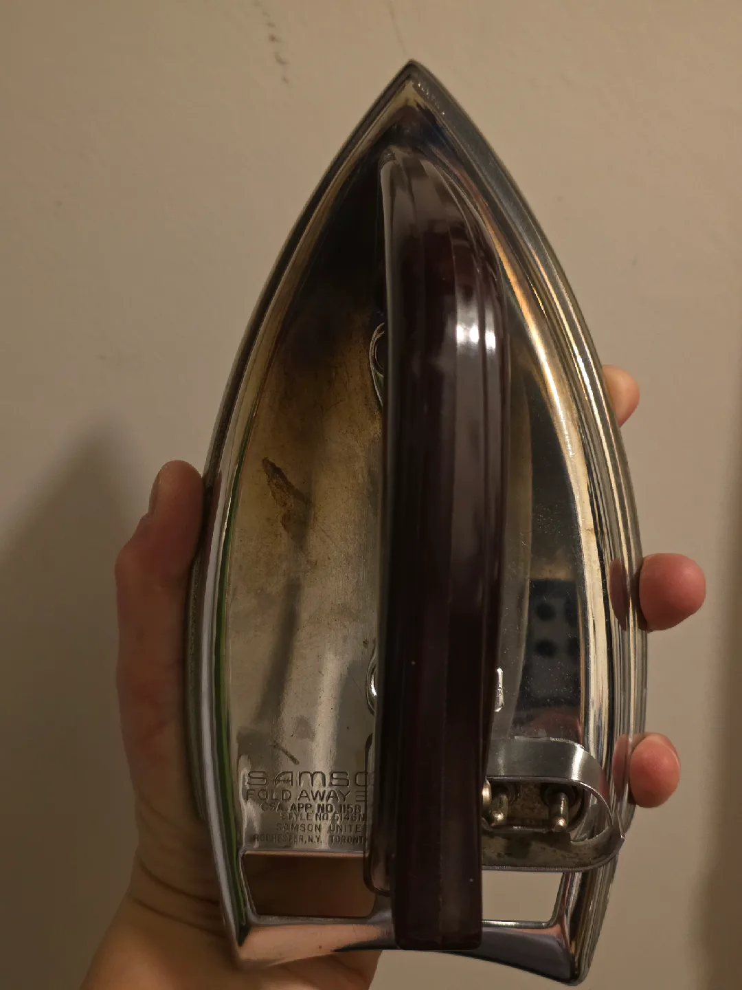 Samson Fold Away Iron - Style  Number 5146N - Vintage! image indicator(5)