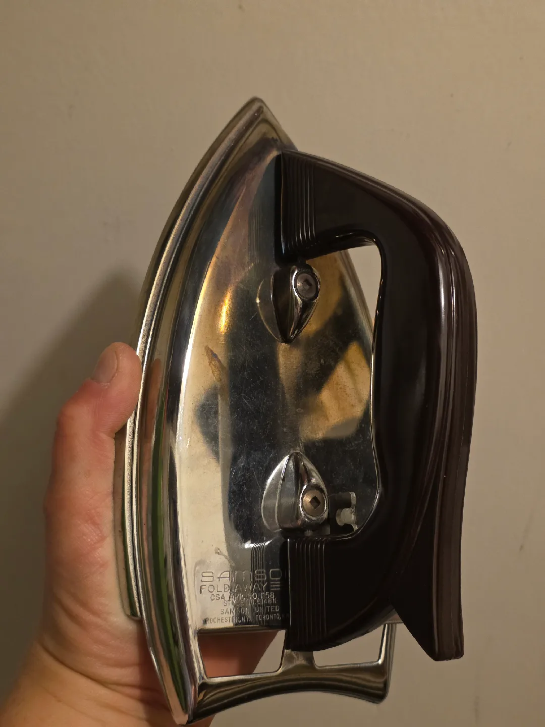 Samson Fold Away Iron - Style  Number 5146N - Vintage! image indicator(6)