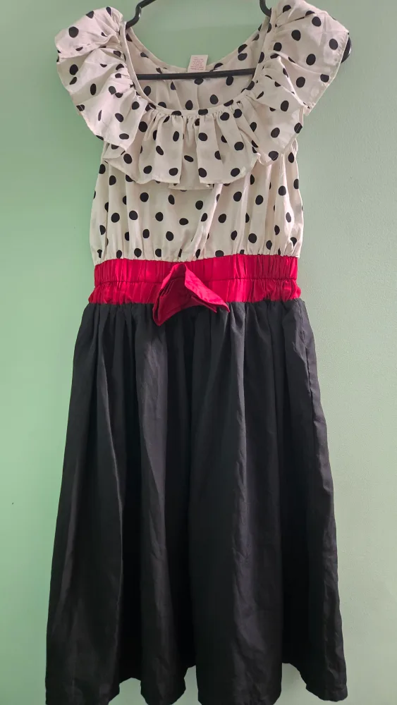 Polka Dot Dress - Black and White thumbnail