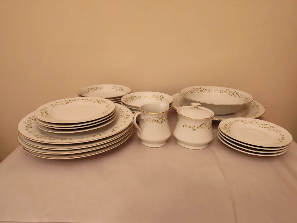 24 pc. Ekco Eterna Fine China Dinnerware Set (Spring Meadow) thumbnail