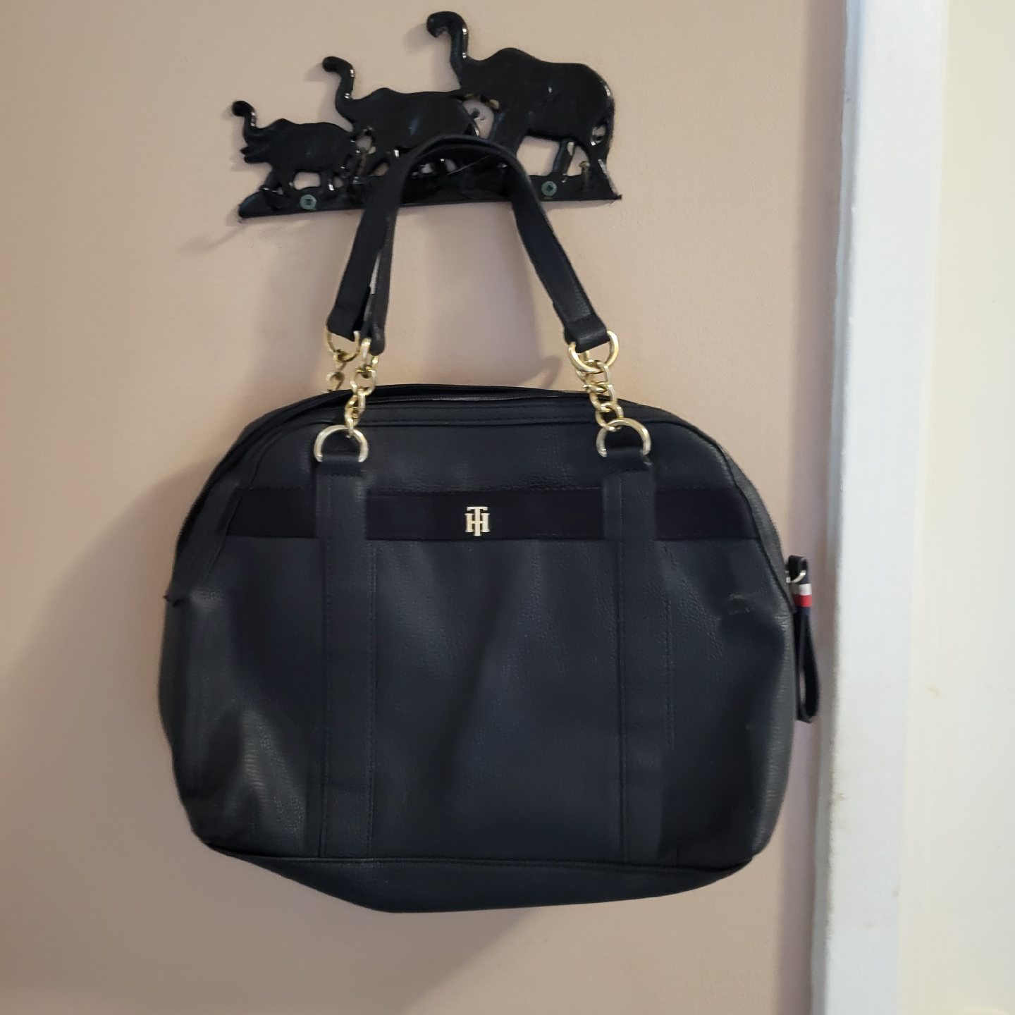 🥕Tommy Hilfiger Black Leather Purse Bag Like New