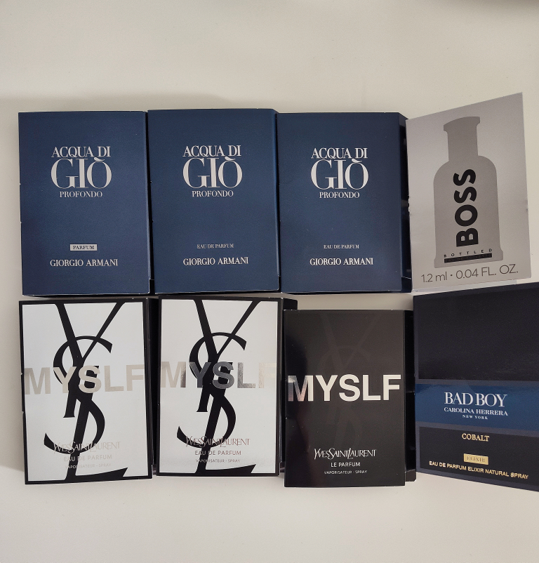 Perfume Samples lot (8pcs) for man: Armani, YSL