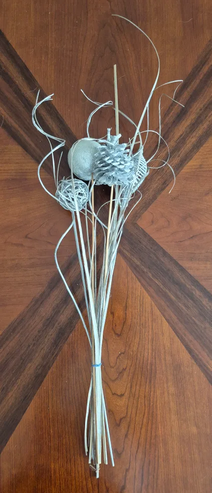 Silver Decorative Floral Arrangement Pieces