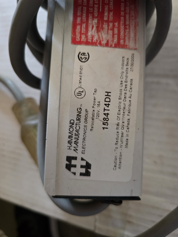 Hammond Manufacturing 1584T4DH Relocatable Power Tap - photo 3