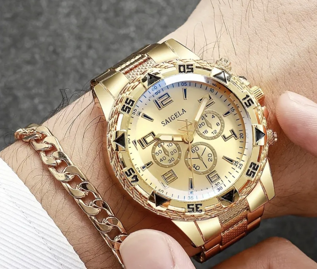 Saigela Golden Watch & Bracelet Set - photo 2
