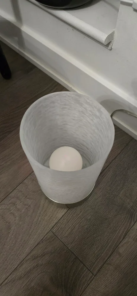 White Glass Touch Table Lamp image indicator(2)