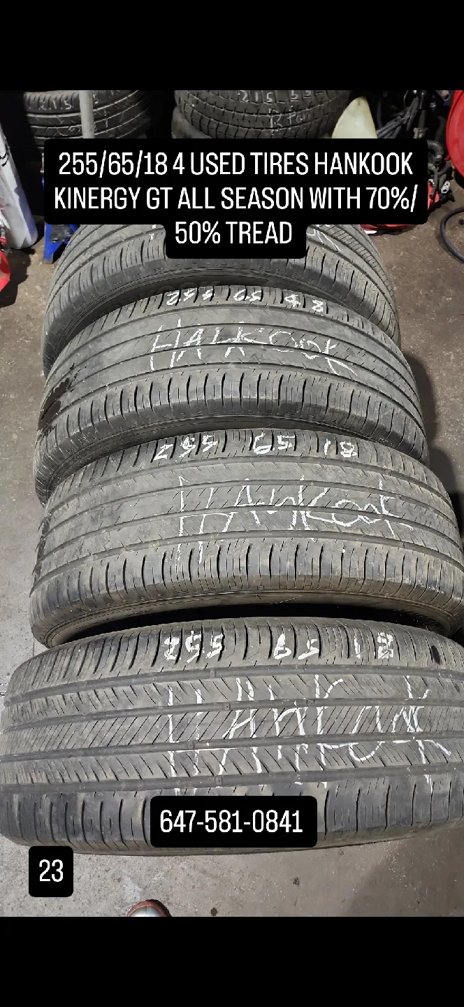 Hankook Kinergy GT 255/65/18 Used Tires - Set of 4 thumbnail