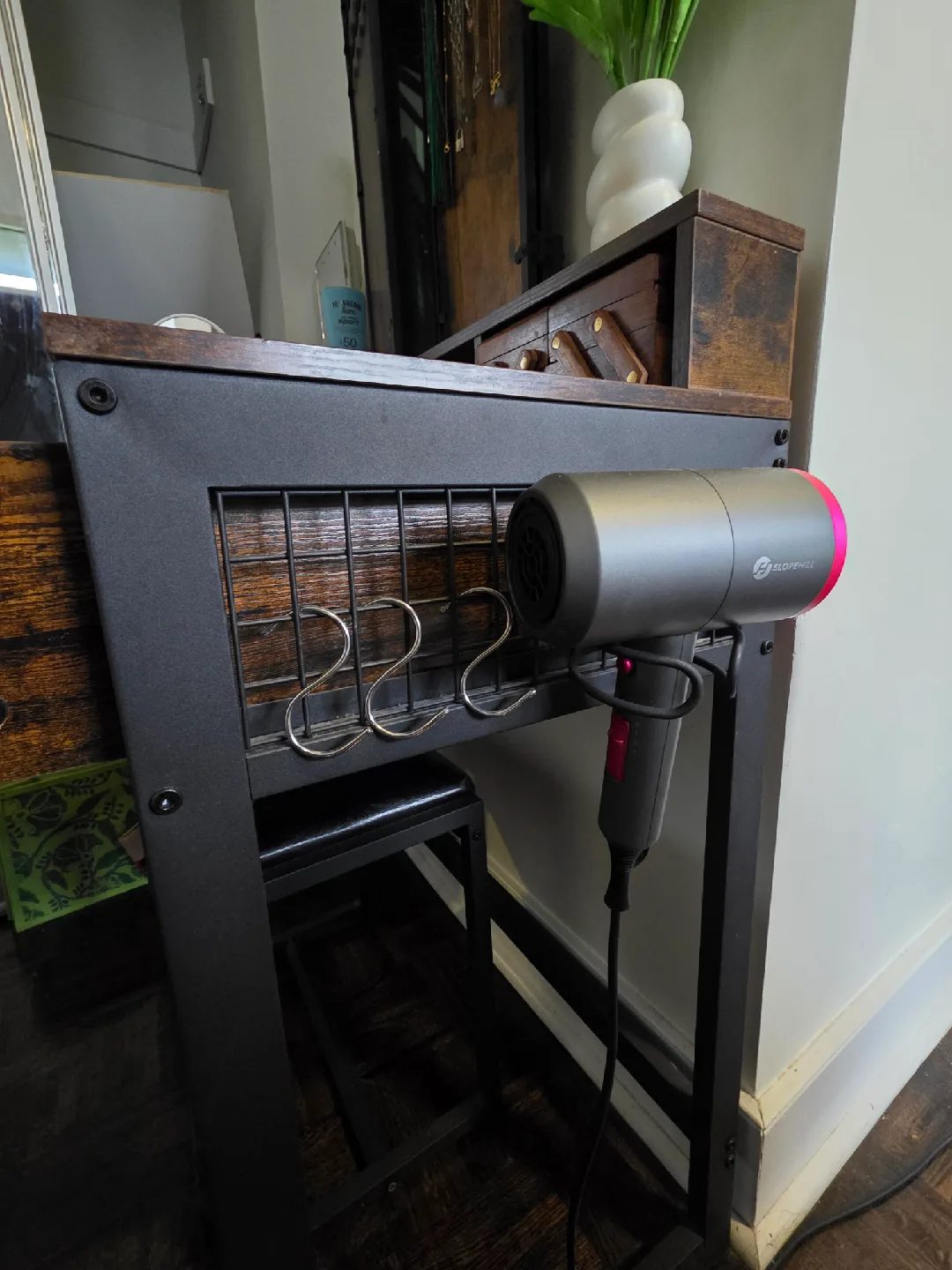 VASAGLE Vanity Set with Tri-Fold Mirror image indicator(6)