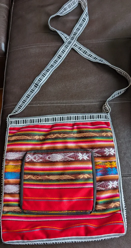 Peruvian Ethnic Striped Shoulder Bag thumbnail