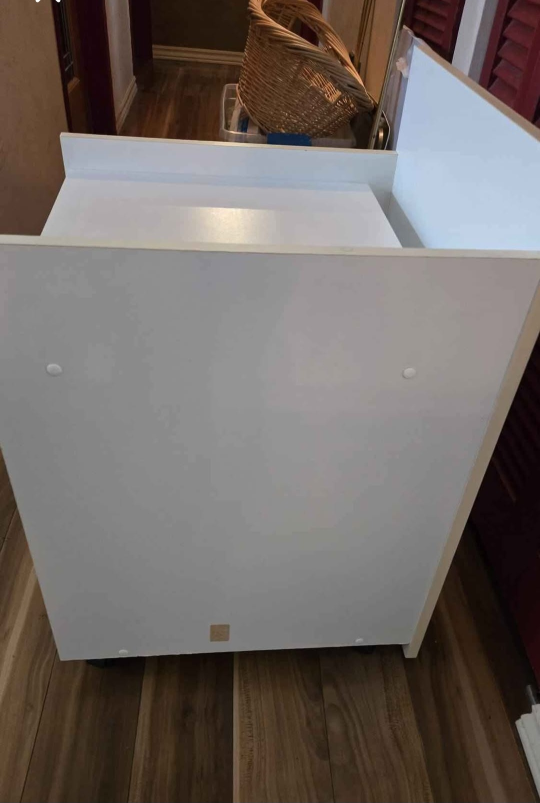 White 3 shelves Storage unit on castor wheels - photo 2