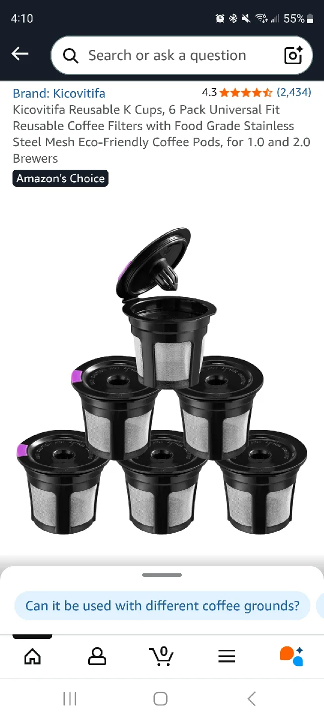 Reusable K Cups, 6 Pack thumbnail