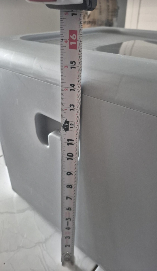 Grey Top Entry Cat Litter Box - 16"x16" - photo 3