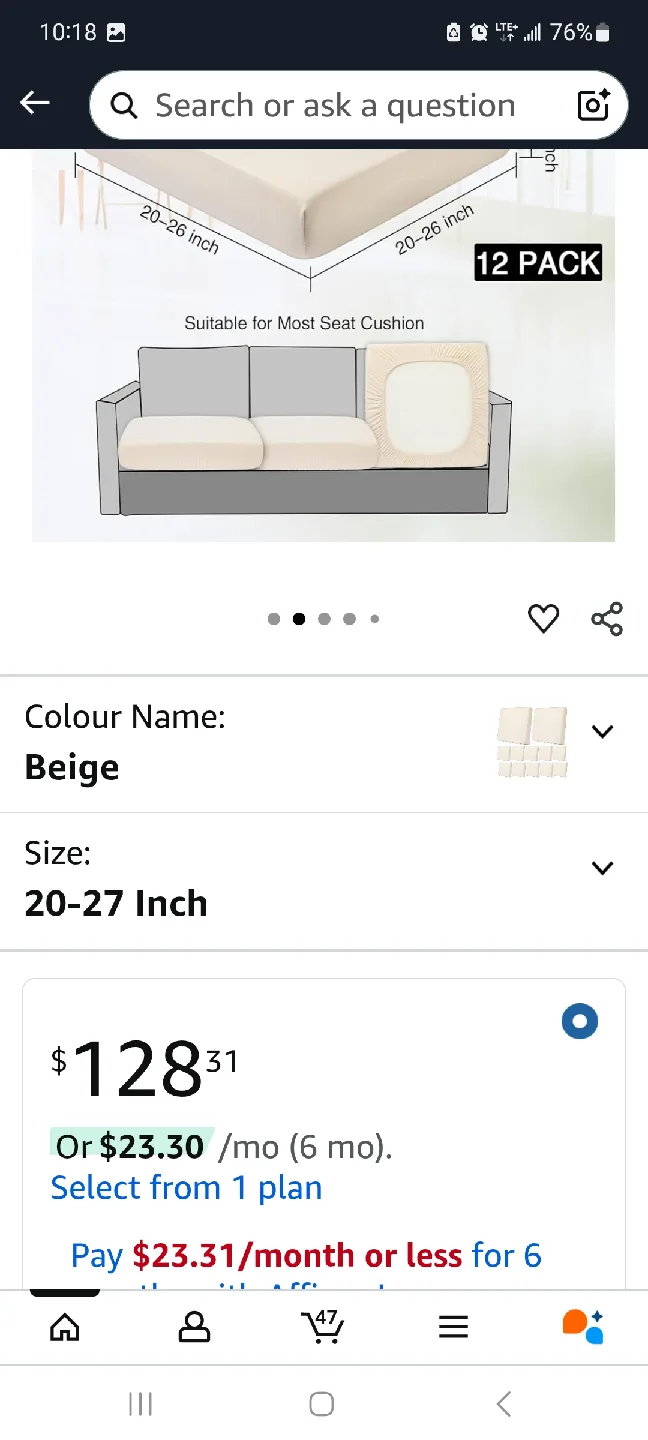 Newwiee Beige Sofa Cushion Covers (20-27 Inch) image indicator(2)