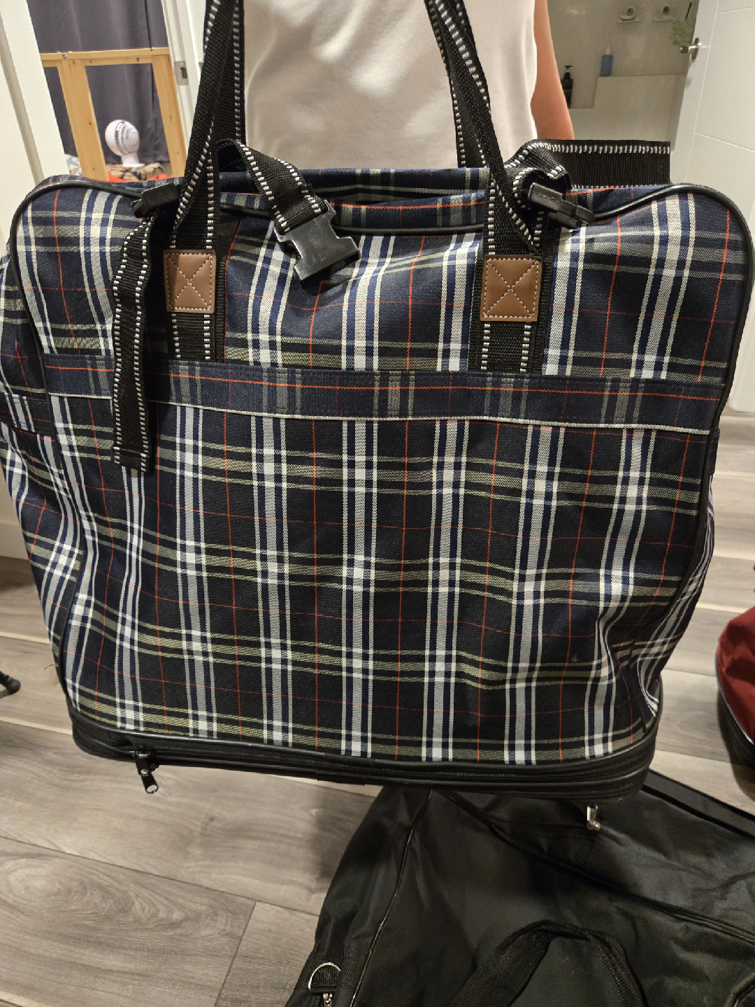 Plaid Rolling Suitcase