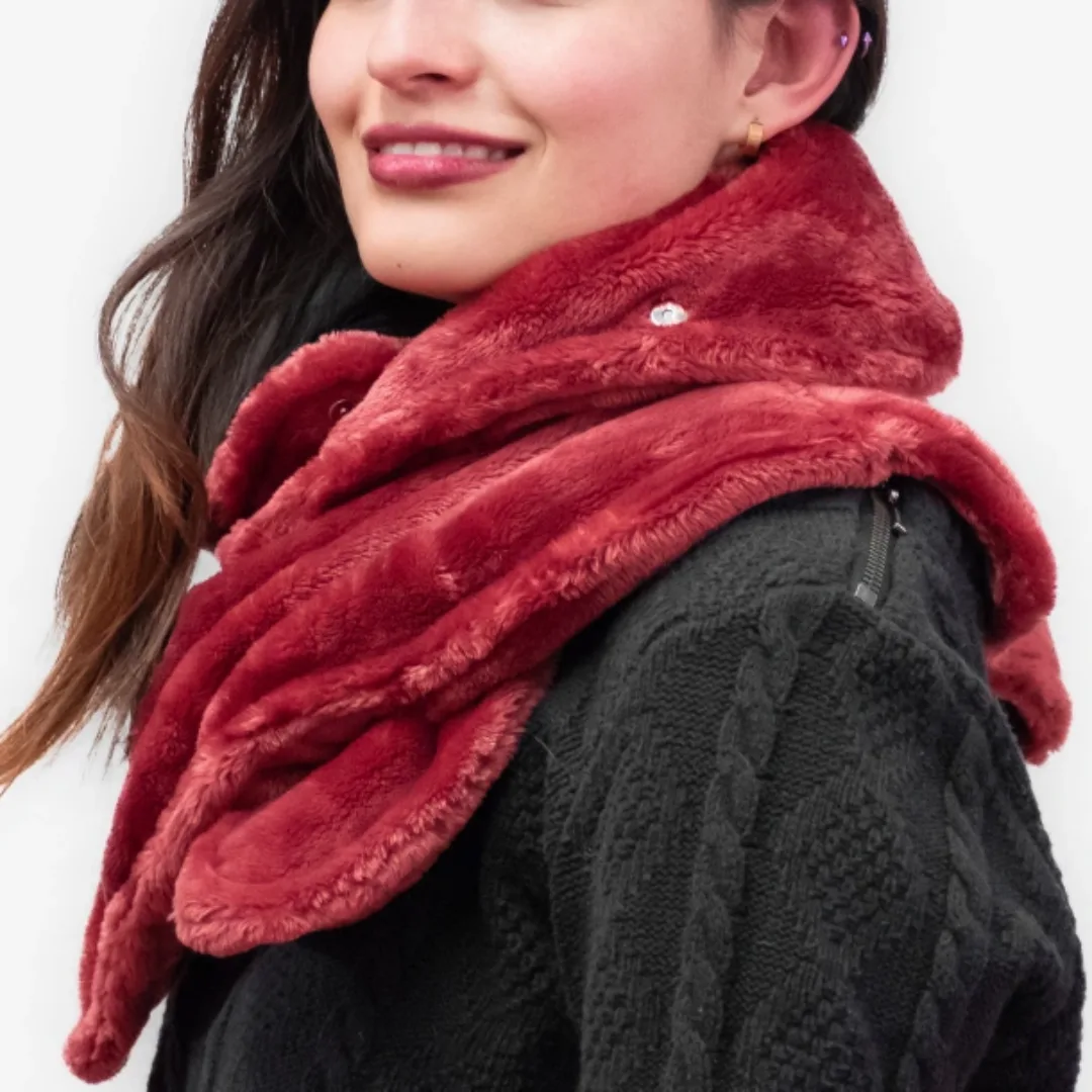 NEW red Faux fur Neck Warmer - long image indicator(8)