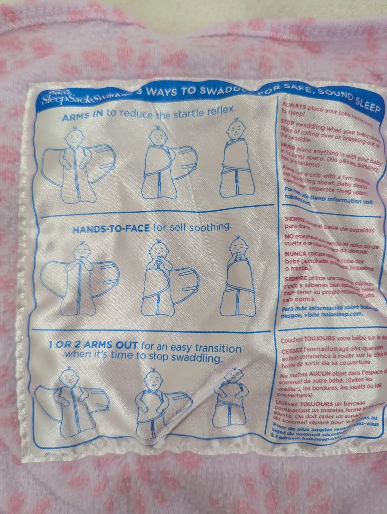 Halo Sleepsack Swaddle - Pink & White image indicator(3)