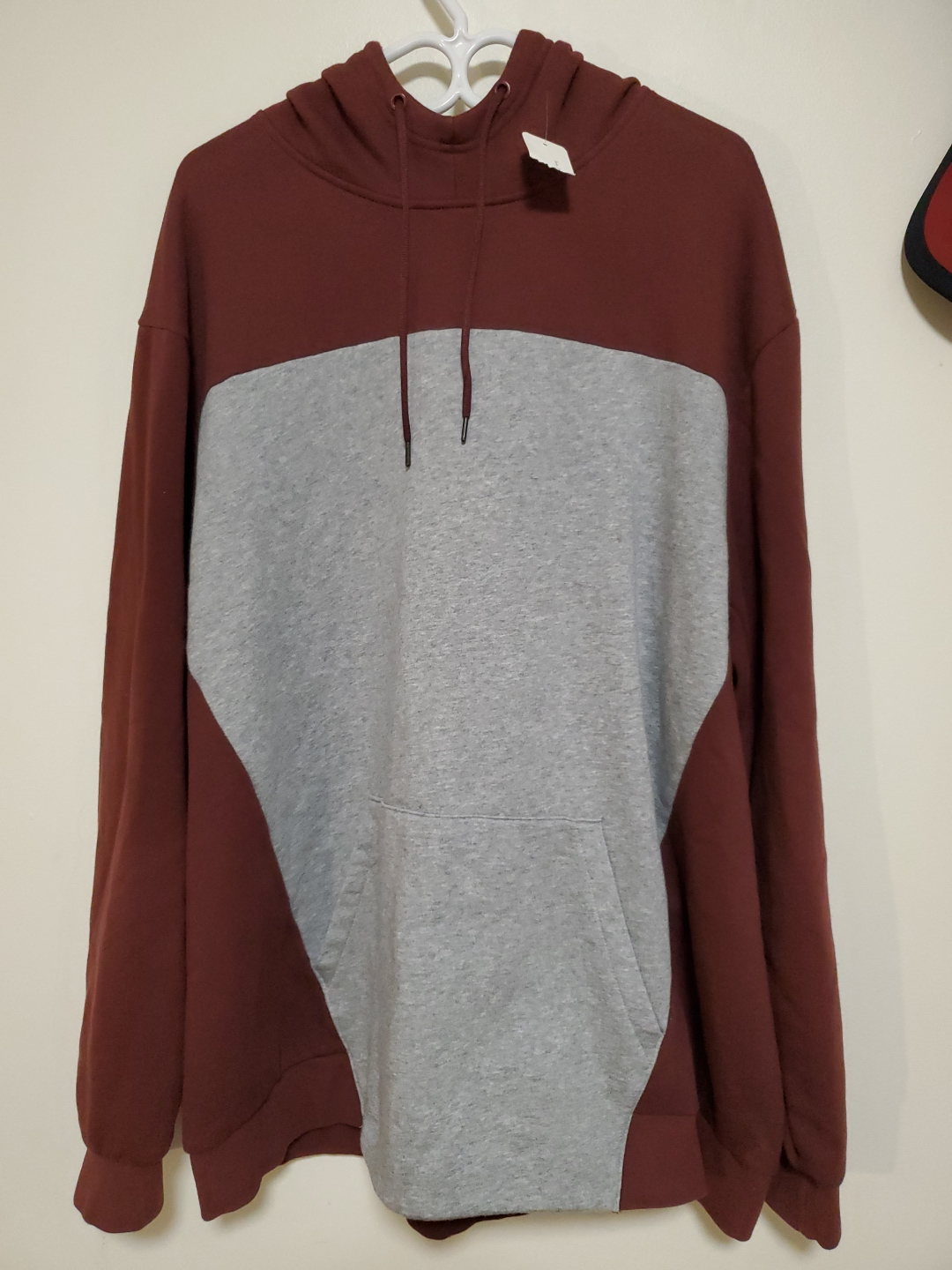 Burgundy & Grey Hoodie - Size 3XL - photo 3