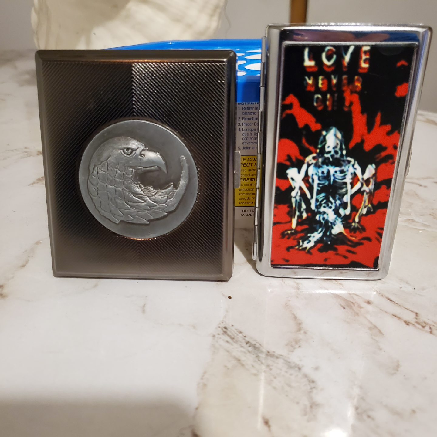 Vintage Cigarette Cases - Eagle & Love Never Die
