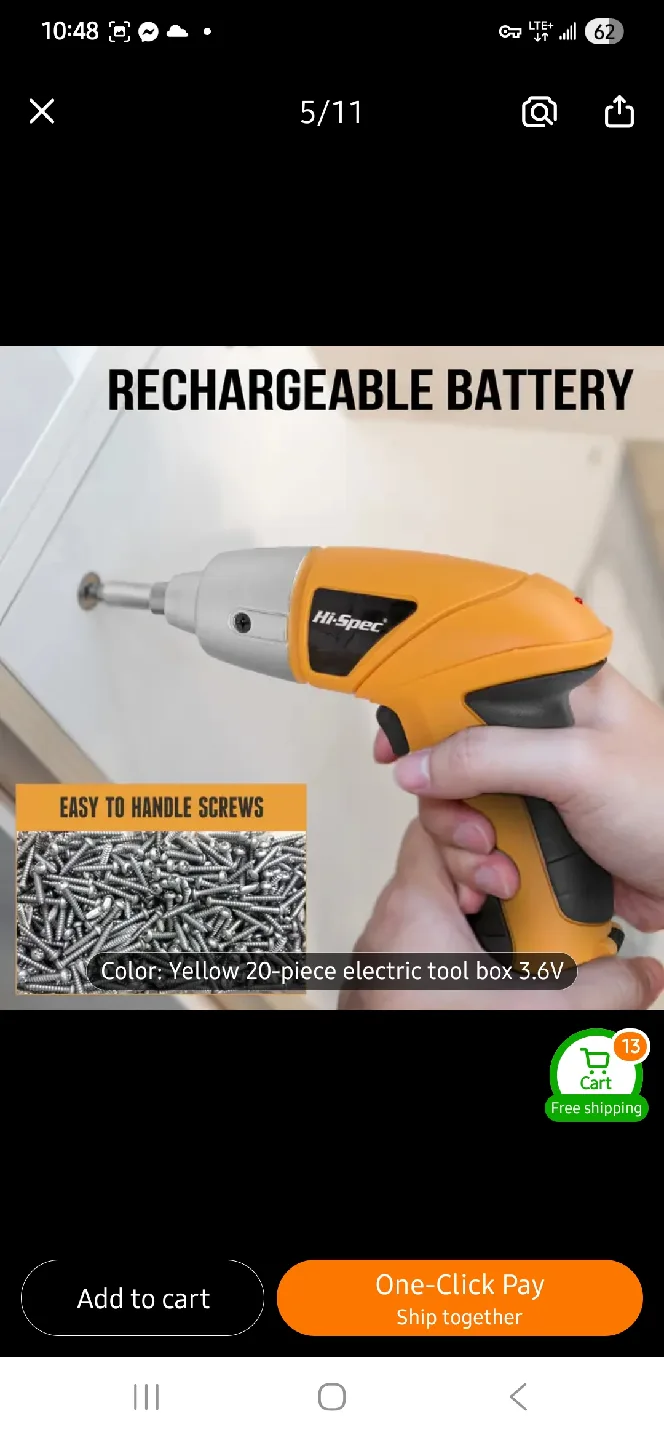 NEW 3.6V Electric Screwdriver 20-piece Tool Set 🪛 image indicator(4)