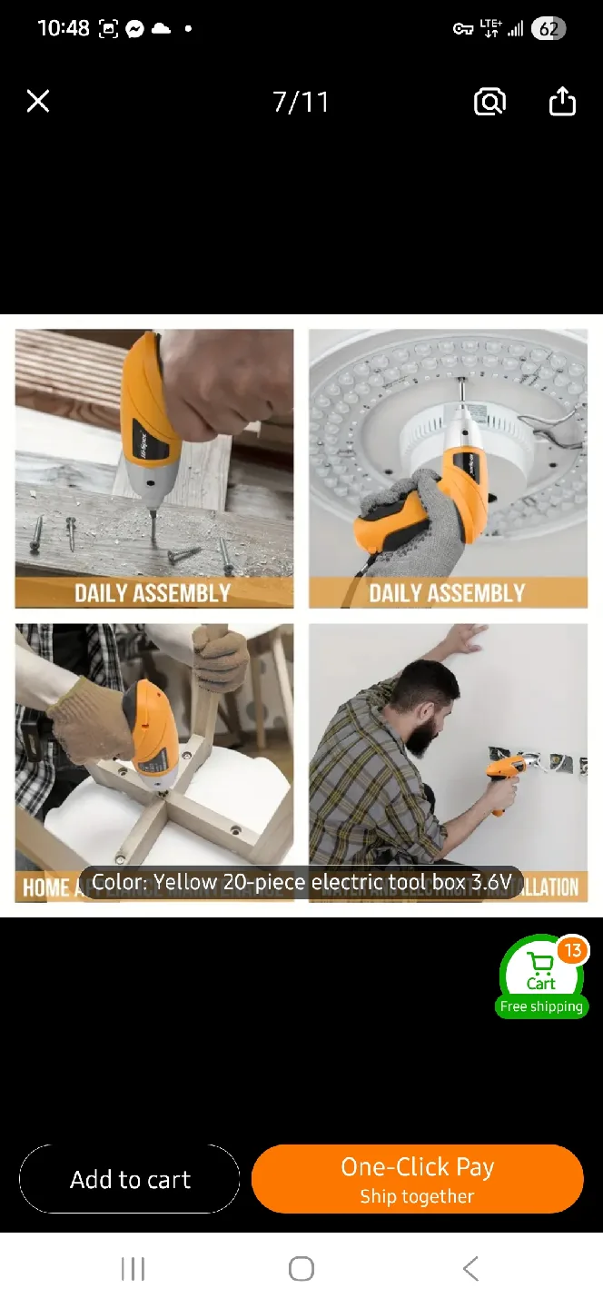 NEW 3.6V Electric Screwdriver 20-piece Tool Set 🪛 image indicator(6)