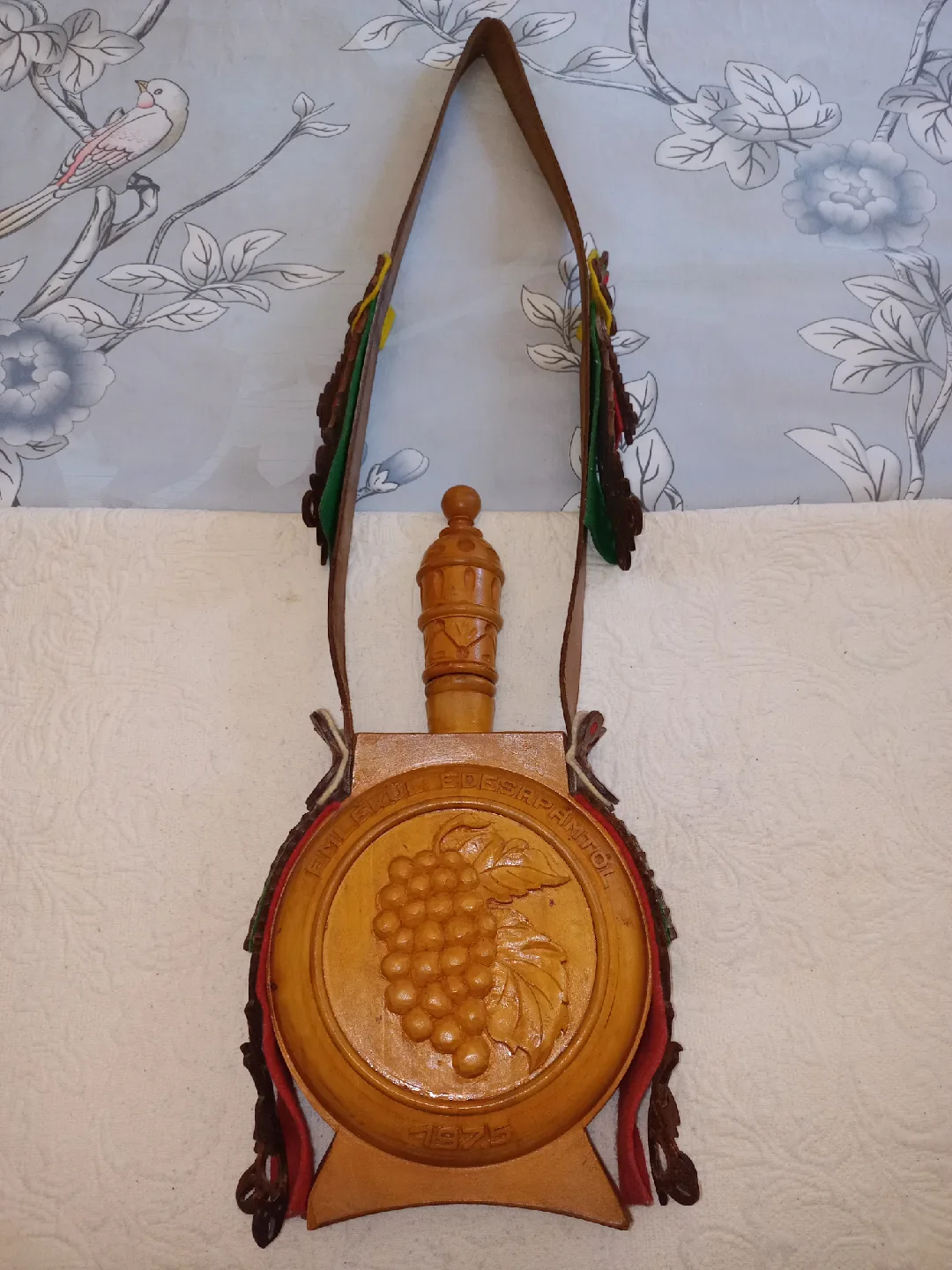Unique Vintage 1975 Hand Carved Canteen / Flask ( Kulacs ) thumbnail