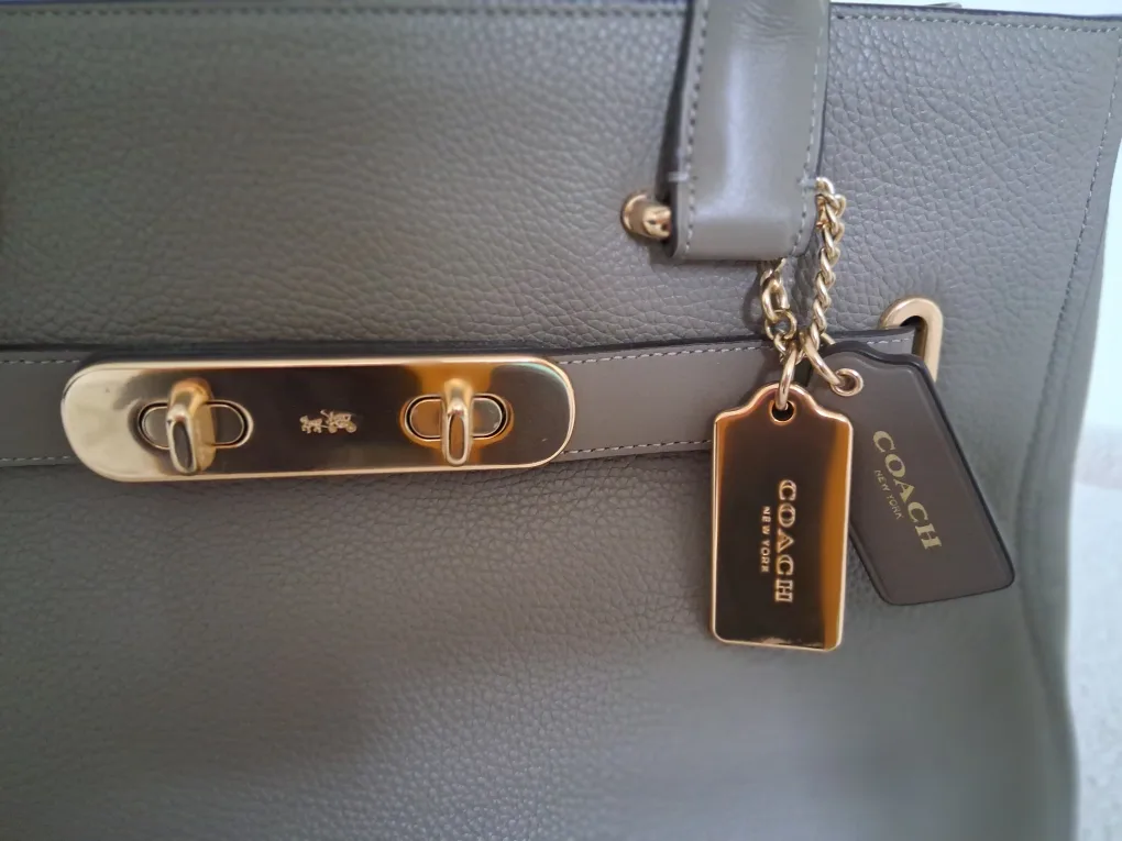Coach Leather Handbag - Grey thumbnail