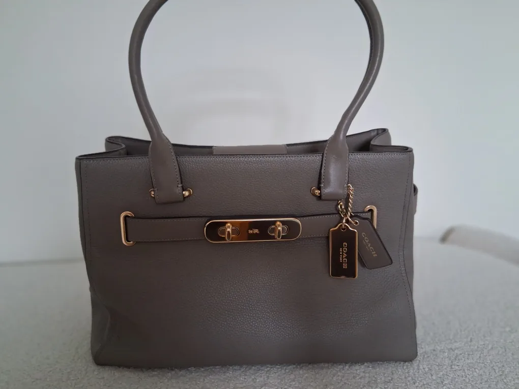Coach Leather Handbag - Grey image indicator(2)