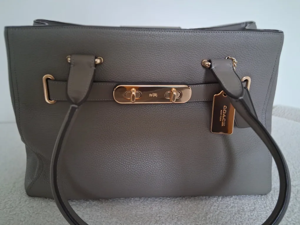 Coach Leather Handbag - Grey image indicator(3)