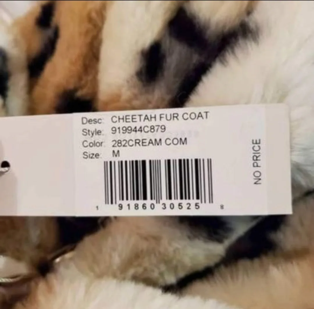 Brand New Rebecca Taylor Leopard Print Faux Fur Jacket - M image indicator(6)