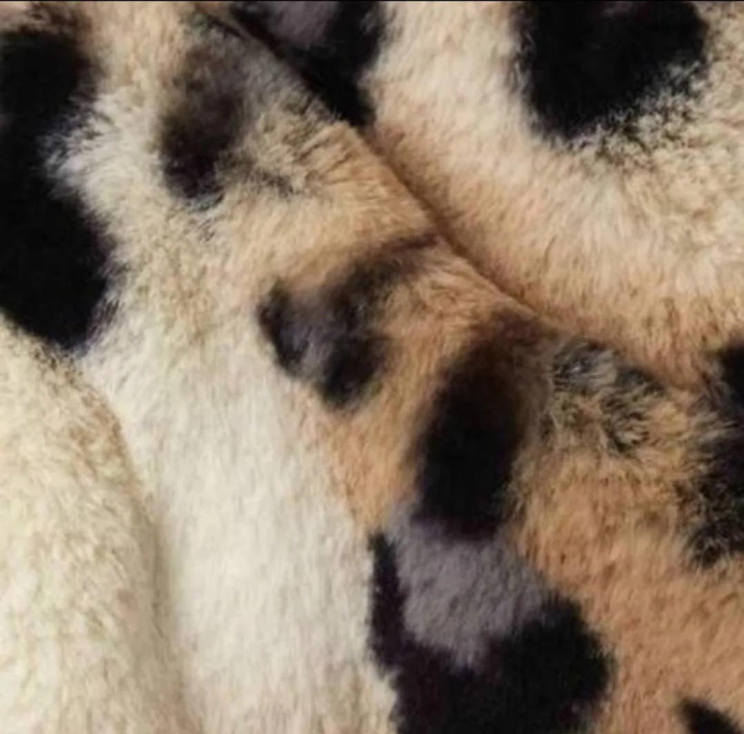 Brand New Rebecca Taylor Leopard Print Faux Fur Jacket - M image indicator(7)