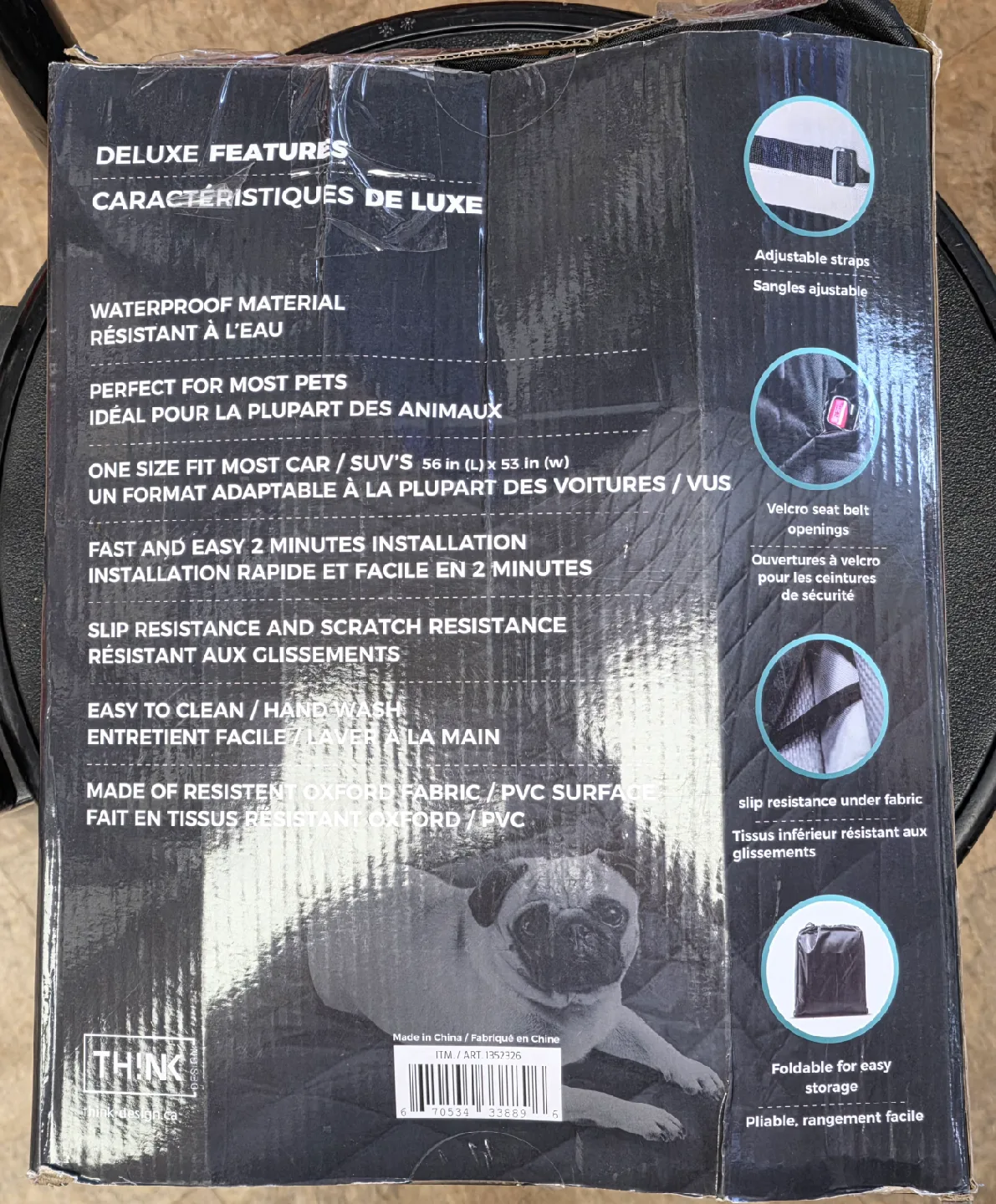 Think Design Deluxe Pet Car Seat Cover image indicator(2)