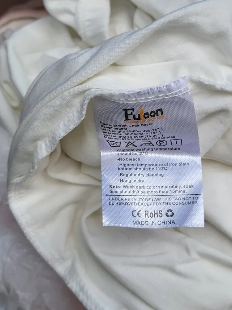 Fuloon Stretch 6 Chair Covers - Cream thumbnail