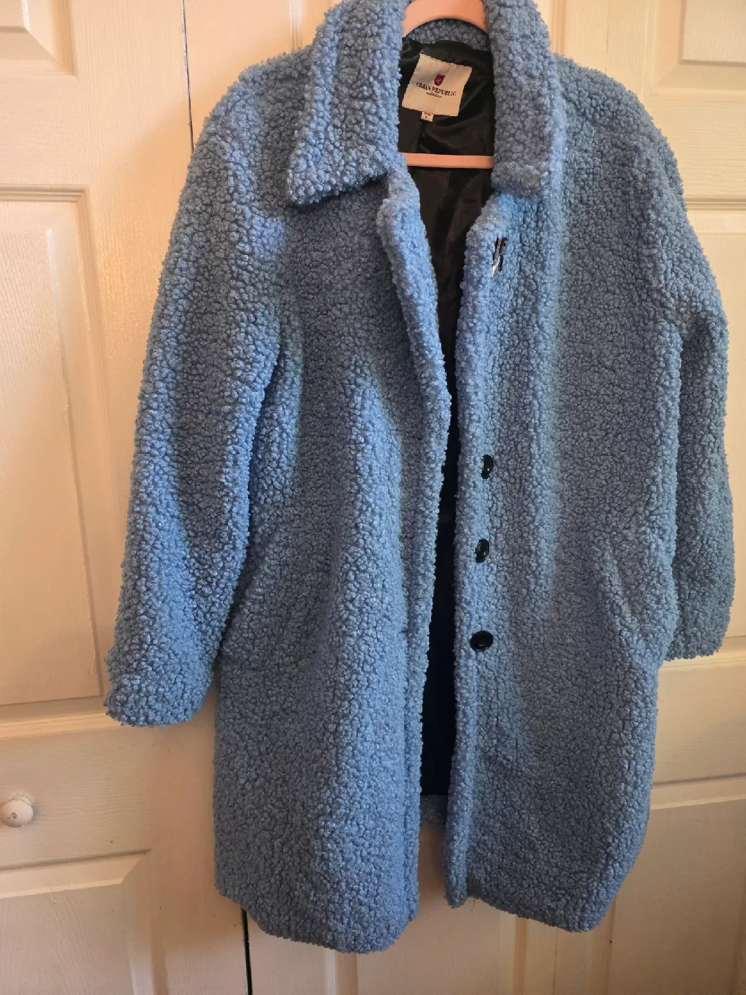 Halo Republic Blue Teddy Coat thumbnail