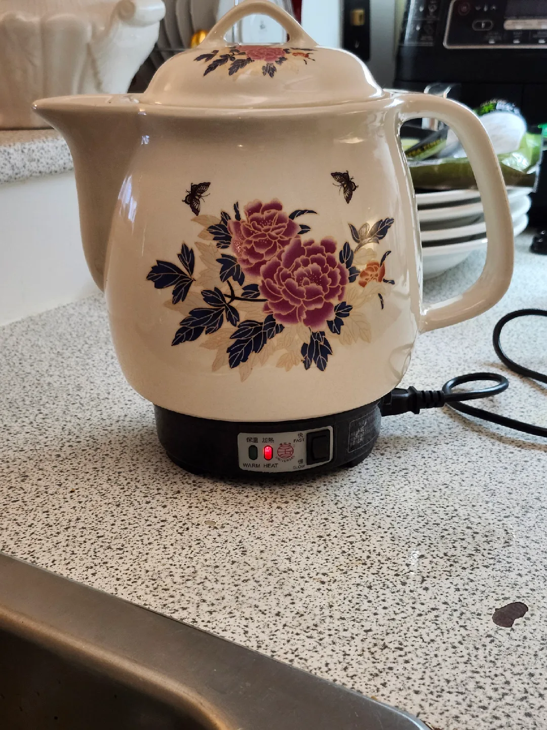 Vintage Floral Electric Kettle image indicator(2)