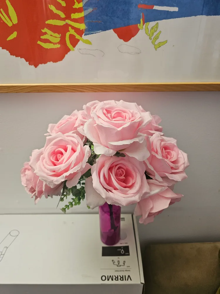 Pink Artificial Rose Bouquet thumbnail