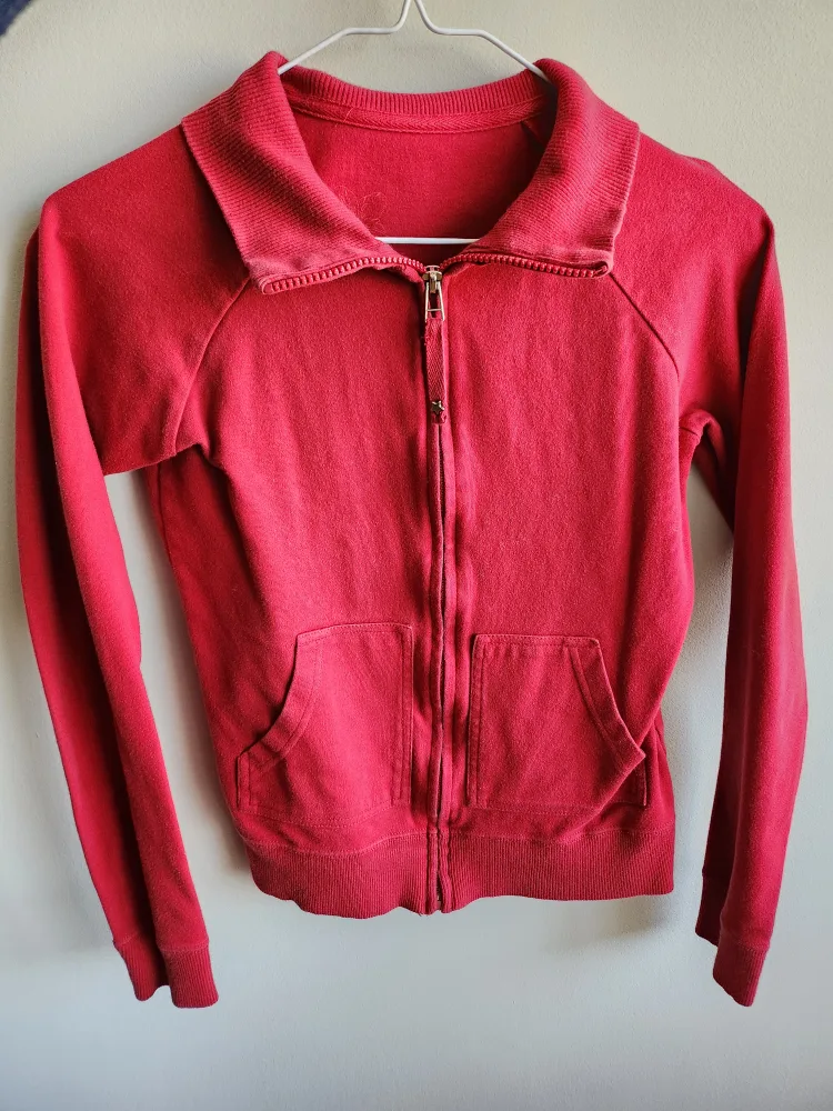 Garage - Red Zip-Up Top - Size Small 🥕 thumbnail