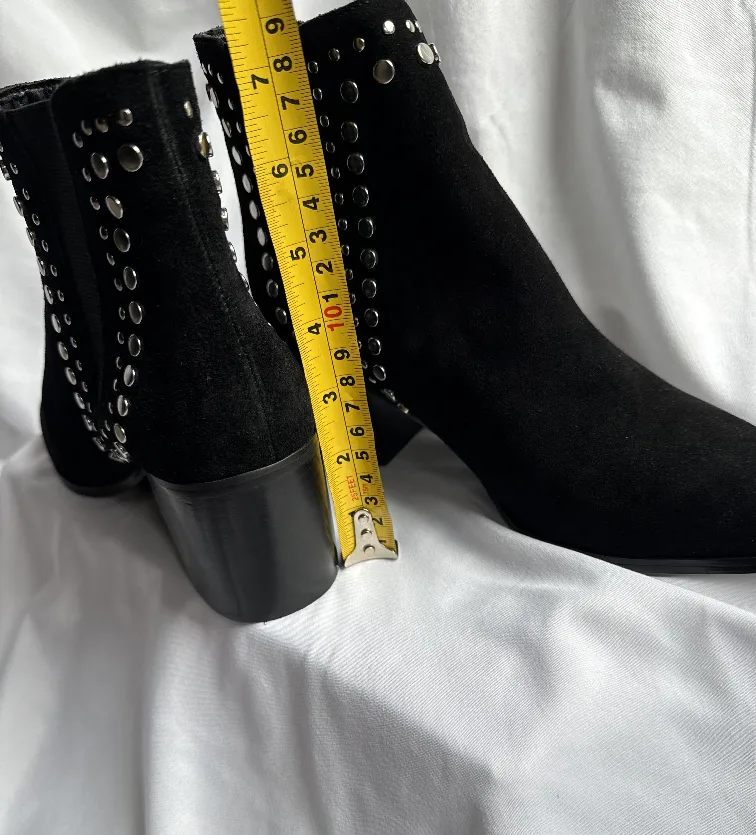 Aldo Black Studded Ankle Boots, Size 8.5 image indicator(4)