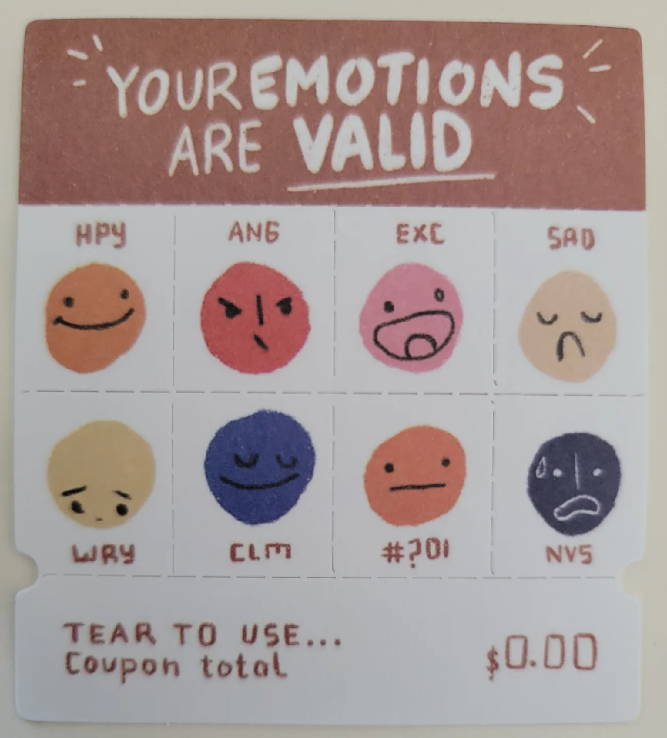 🥕 8 mini sheets of Eurekastudio Emotion Coupon Stickers thumbnail
