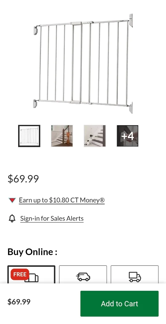 Brand New Safety 1st Top of Stairs Metal Gate thumbnail