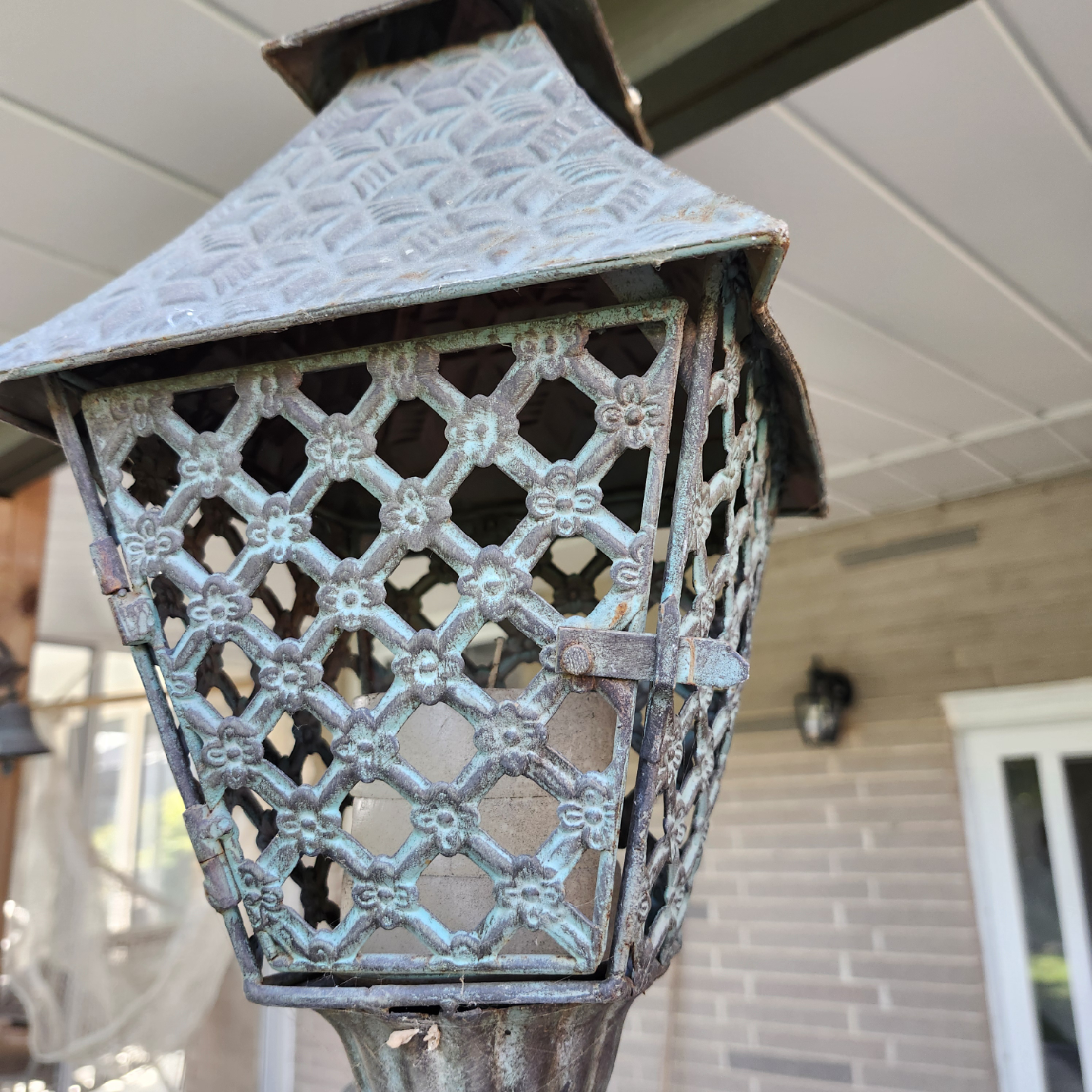 Vintage Metal Outdoor Lanterns - Pair - photo 2