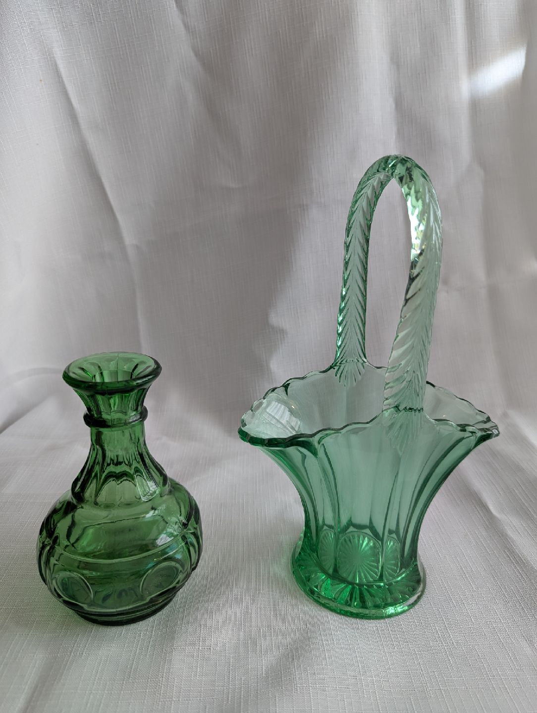 Wheaton & Westmoreland vintage green glass