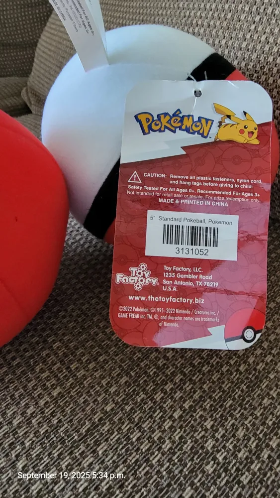 New Pokémon 5" Standard Pokeball Plush image indicator(3)