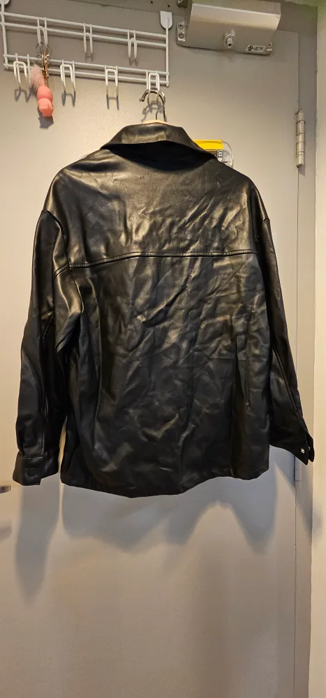 Streetwear Society Black Faux Leather Jacket - Size M image indicator(3)